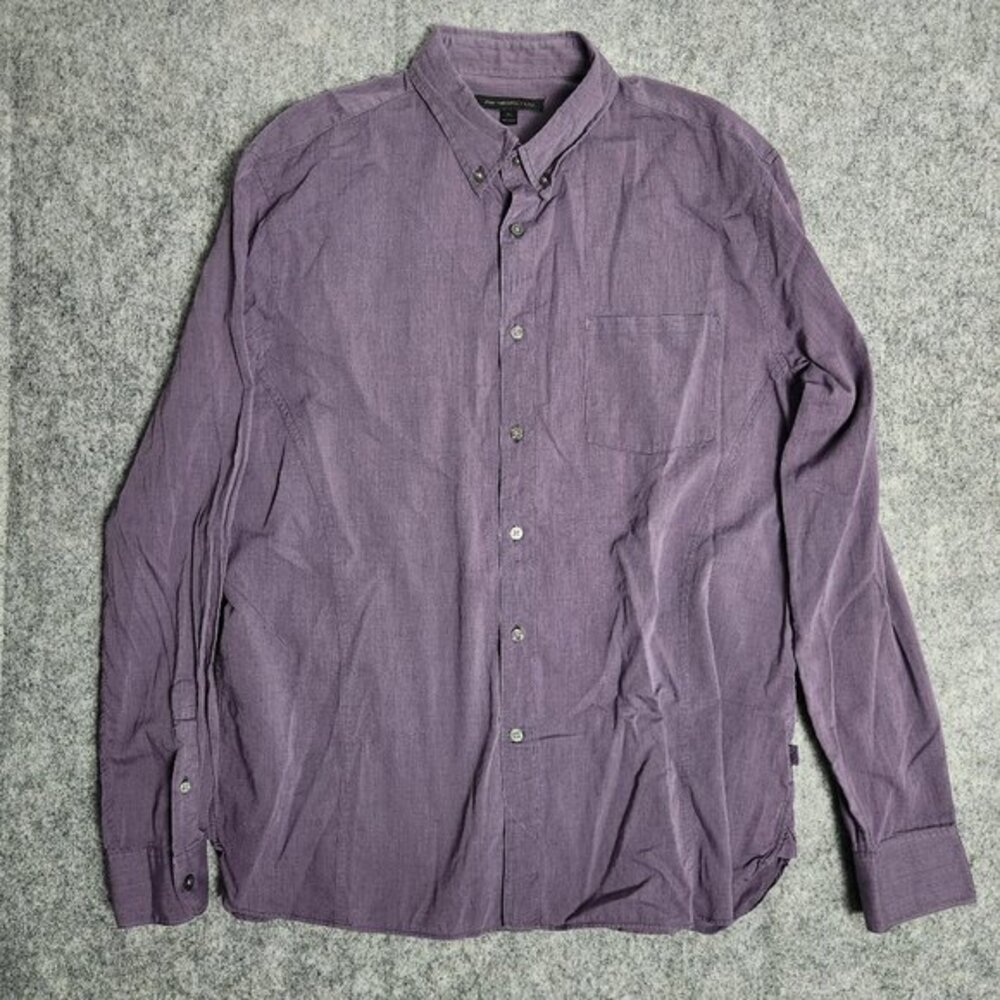 John Varvatos Star USA Shirt Men XL Purple Button Down Long‎ Sleeve Lightweight